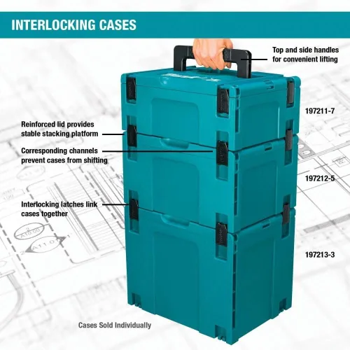 Vista 7 de Makita T-02571 Inserto de espuma personalizable para cajas de enclavamiento