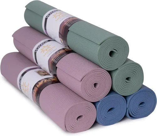 Vista 16 de Voyage - Tapete de yoga a granel, paquete de 6, 72 x 24 pulgadas, esterillas de yoga profesionales para estudio y gimnasio, 0.197 in de grosor