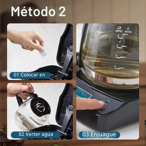 Vista 6 de CLEARALIF Tabletas descalcificadoras limpiadoras para cafetera, 24 unidades, sin perfume, para cafetera, funciona con todas las cafeteras