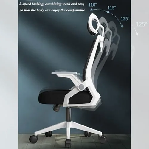 Vista 8 de Ergonomic Desk Office Chair with Adjustable Lumbar Support, High Back Mesh Computer Chair with Headrest and Flip-up Armrests Task Chair for Home