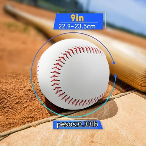Vista 6 de Gracfulcub Baseball Ball, Official Game for Youth Adult Training Play Bola dura 3pc