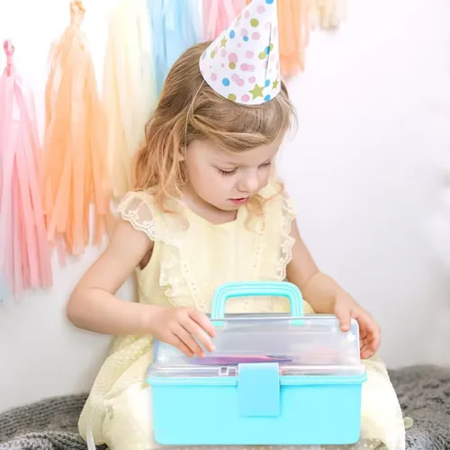 Vista 7 de VLUSSO Kit de Suministros de Artes y Manualidades de 3000 Piezas para Niñas de 8 a 12 Años con Limpiadores de Tubos, Cuentas, Manualidades