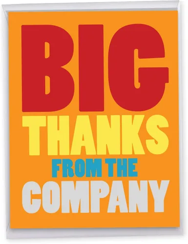 Vista 8 de NobleWorks - Tarjeta de felicitación de agradecimiento divertida jumbo de nosotros de 8.5 x 11 pulgadas con sobre (paquete de 1) gran gran