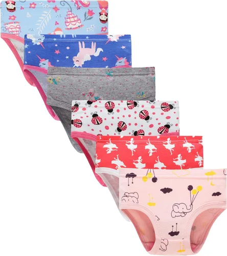 Vista 16 de Sladatona Ropa Interior Suave para Niñas Pequeñas y Niños Pequeños, Bragas Transpirables y Cómodas Rojo albaricoque.