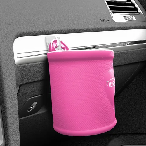 Vista 4 de Portavasos FH GROUP de silicona para rejilla de ventilación, color rosa bebé, rosado bebé