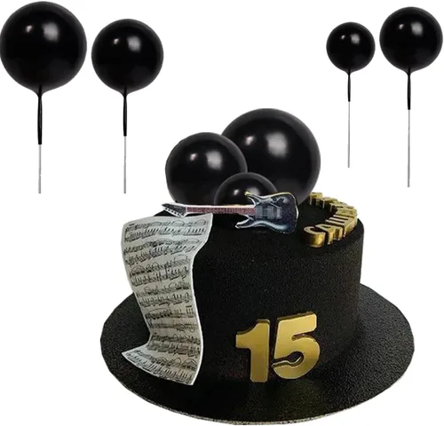 Vista 5 de 25 piezas de bolas para decoración de tartas en forma de bola, bolas de perlas, palillos para tartas, decoración de pastel de espuma para fiesta