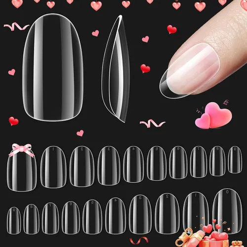 Vista 11 de Beetles - Kit de uñas de gel de almendra, 500 piezas, punta de gel de fácil extensión, forma de almendra corta, juego de extensión de pegamento