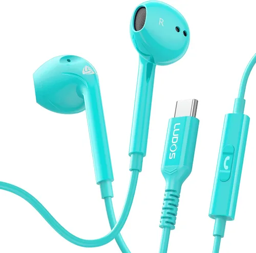 Vista 28 de LUDOS Zenith - Auriculares intraurales con cable, auriculares con micrófono, con cable para auriculares Jack de 0.138 in para iPhone, Samsung