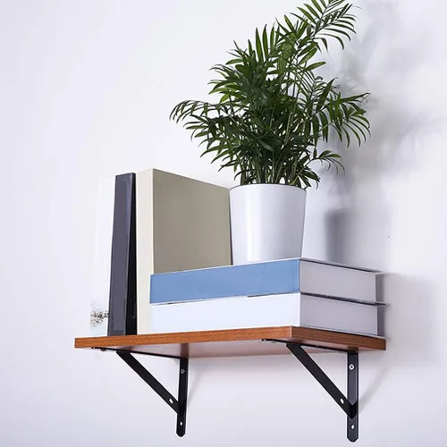 Vista 4 de Soporte de estante triangular para colgar en la pared, soportes flotantes de ángulo recto de 90 grados, almacenamiento decorativo que ahorra