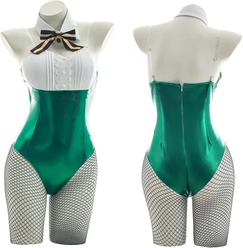 Vista 4 de NSPSTT Disfraz de conejo para mujer disfraz de Dva de conejo traje sexy para cosplay de Hana Song