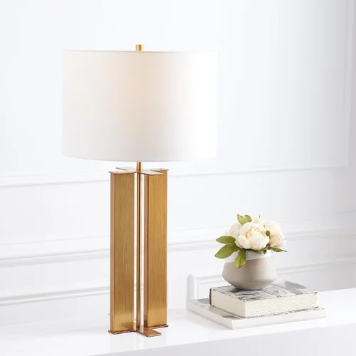 Vista 2 de SAFAVIEH Lighting Collection Vanya - Lámpara de mesa de 28 pulgadas (bombilla LED incluida)