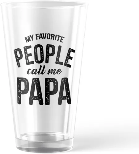 Vista 2 de My Favorite People Call Me Papa - Vaso de pinta divertido regalo del día del padre, taza novedosa de 16 onzas, vasos divertidos para beber con broma