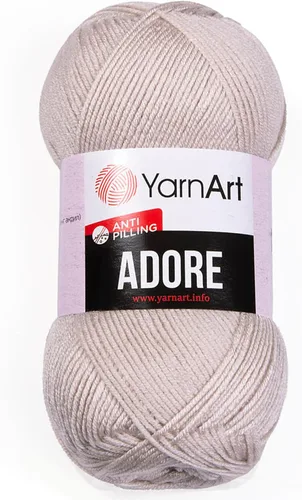 Vista 36 de 1 madeja YarnArt Adore, hilo antipilling, 100% acrílico antipilling, 100 g (3.5 oz), 280 m (306 yd), 3: Light-DK, Verde bebé - 358