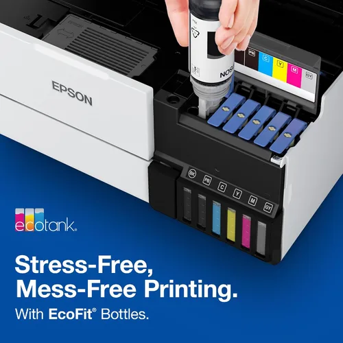 Vista 5 de Epson 552 EcoTank Ink Botella de ultra alta capacidad cian (T552220-S) Funciona con ET-8500, 8550