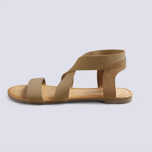 Vista 4 de Sandalup - Sandalias planas y elásticas para mujer