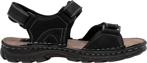 Vista 4 de Jousen Sandalias de cuero para hombre, sandalias de playa con punta abierta, sandalias deportivas de verano al aire libre