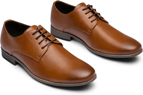 Vista 3 de Jousen Men's Oxford Plain Toe Dress Shoes Classic Formal Derby Shoes