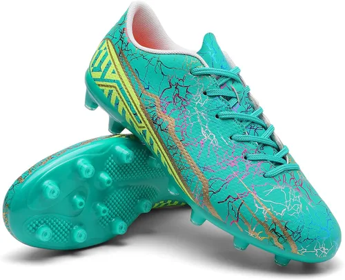 Vista 4 de HaloTeam Zapatos de fútbol para hombre, tacos de entrenamiento profesional, para césped TFAG, para exteriores, interiores, botas de fútbol
