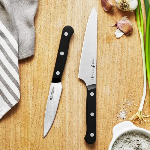Vista 6 de HENCKELS Solution Razor-Sharp - Juego de cuchillos de chef compactos de 2 piezas, cuchillo de ingeniería alemana informado por más de 100 años