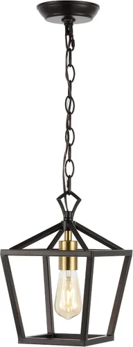Vista 26 de JONATHAN Y JYL7601A - Lámpara de pagoda regulable y ajustable de metal LED, clásica, tradicional de estilo granja para comedor, sala de estar