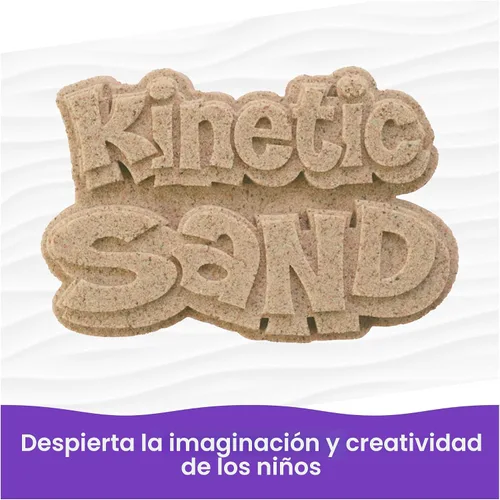 Vista 5 de Kinetic Sand Juguetes sensoriales de arena moldeable, marrón de 2 libras, a