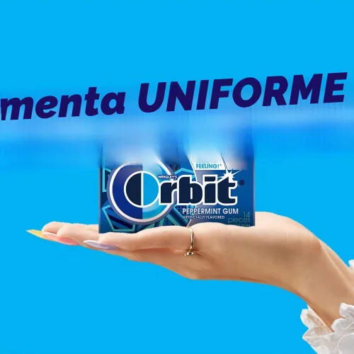 Vista 5 de ORBIT GUM - Goma de mascar sin azúcar, sabor menta, 14