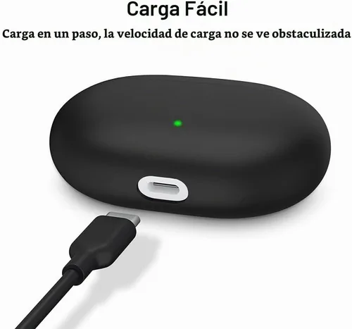 Vista 5 de USTIYA Funda para Beats Studio Buds+ 2023/Studio Buds 2021 Funda protectora de silicona con funda de llavero (negro)