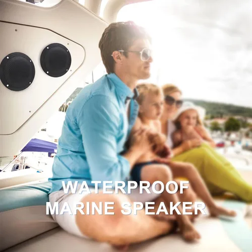 Vista 7 de Estéreo marino - Impermeable Bluetooth MP3 USB AM/FM Radio con 2 altavoces negros (304-4001B)