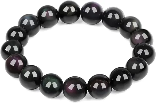 Vista 8 de Pulsera de ojo de tigre para hombres y mujeres, pulsera antiansiedad, alivio del estrés y confianza, hecha a mano, piedra natural, cuentas