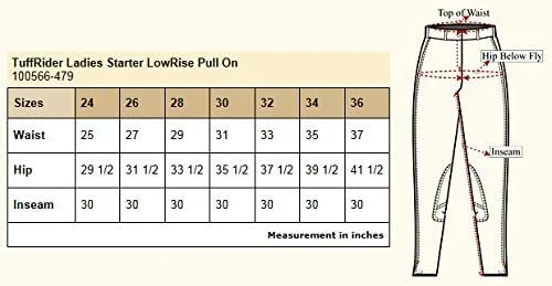 Vista 5 de TuffRider Pantalones Lowrise para mujer con calcetines de rayas surtidos