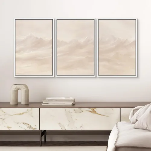 Vista 303 de SIGNWIN Lienzo enmarcado para pared, juego de arte de collage de hojas transparentes en blanco y negro, ilustraciones de naturaleza silvestre, arte