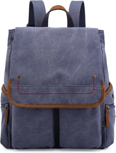Vista 10 de TSD Brand Atona - Mochila de lona, Azul mezclilla, Tamaño único
