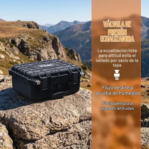 Vista 8 de MEIJIA - Funda rígida impermeable para cámara IP67 para todo tipo de clima, funda protectora rígida, con espuma personalizable, compatible con Negro