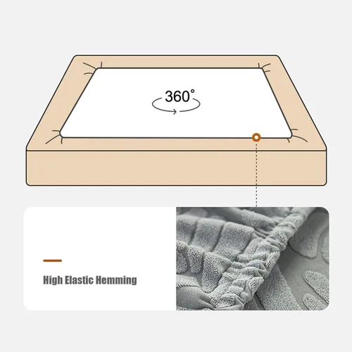 Vista 5 de EFELIM Fundas de cojín de terciopelo para cabina de comedor de caravana, tela jacquard elástica, funda de cojín para sofá de 2 plazas, protector
