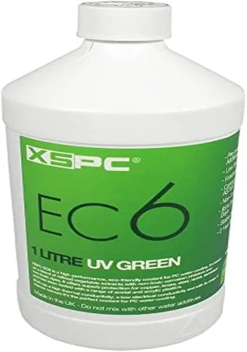 Vista 7 de XSPC EC6 - Refrigerante para PC de alto rendimiento, opaco, 33.8 fl oz, verde UV Verde UV opaco
