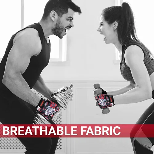 Vista 9 de Hushe' Guantes de levantamiento de pesas, guantes de entrenamiento, guantes de gimnasio, guantes de ciclismo para mujeres, para gimnasio, fitness