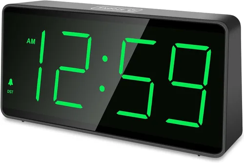 Vista 9 de Peakeep Reloj despertador digital con pilas para dormitorios con números Dígitos rojos