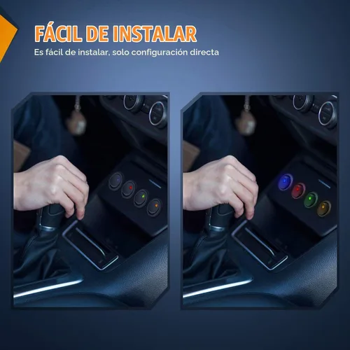 Vista 5 de Nilight Interruptor de palanca basculante de 12 piezas, 3 pines 12V 20A con cable, luz LED redonda, interruptores de encendido y apagado SPST