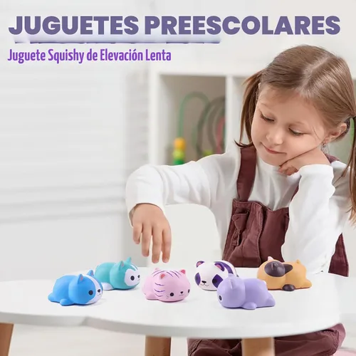 Vista 4 de Anboor 6 piezas de gato perro koala panda squishies juguetes