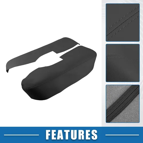Vista 4 de Cubierta del reposabrazos del panel de la puerta delantera del coche para Acura TL 2009 2010-2014 negro 1 par