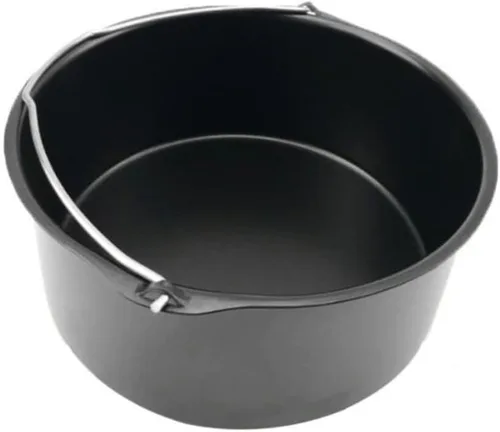 Vista 3 de Juego de 5 piezas de sartén de parrilla para horno, accesorios de parrilla redonda, bandeja para hornear, sartén redonda, kit de olla para pizza