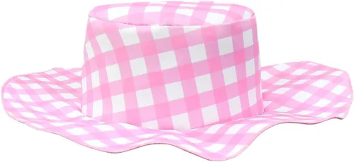 Vista 5 de Vestido de verano de princesa para niñas, disfraz a cuadros, sin mangas, con accesorios