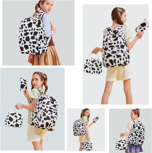 Vista 7 de Pawsky Mochila para niñas, niños, mochila escolar de viaje, mochila para laptop, mochilas casuales con bolsa de almuerzo, bolsa para lápices, Azul