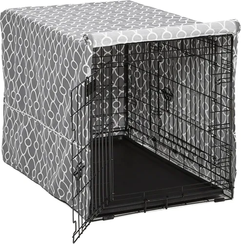Vista 12 de MidWest Homes for Pets XL Funda para jaula de perro, cubierta de perrera de poliéster negro para dar privacidad, se ajusta a la mayoría