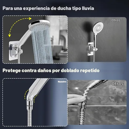Vista 7 de NearMoon Adaptador de codo de ducha para cabezal de ducha, latón macizo de 45 ° G1/2 macho a hembra, conector de extensión de brazo de ducha, cromo