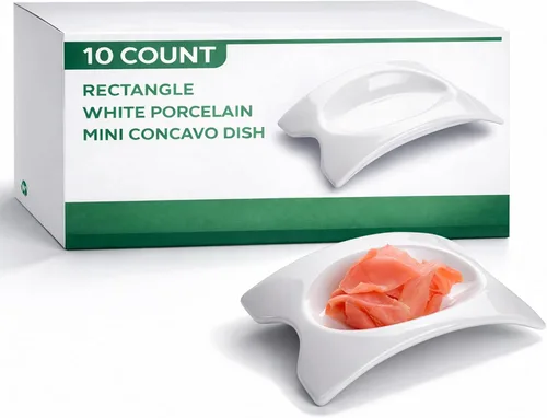 Vista 11 de Restaurantware -Cuencos para salsa de inmersión de 2 onzas, 10 platos de salsa en forma de canoa - aptos para microondas, aptos para horno, platos