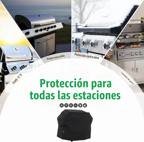 Vista 8 de F&J Outdoors Cubierta para parrilla para barbacoa, negro, 48 pulgadas