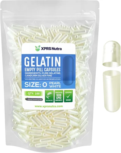 Vista 15 de XPRS Nutra Size 0 Empty Capsules - 100 Count Empty Gelatin Capsules - Pills DIY Capsule Filling - Pure Bovine Pill Gel Caps for Do-It-Yourself