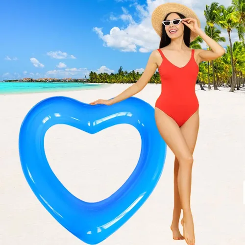 Vista 2 de ZHUYNXIR Tubo flotante de piscina con forma de corazón, diversión en el agua, juguetes de fiesta en la playa para niños, accesorios de diseño