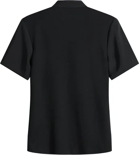 Vista 3 de KITCHIEF Abrigo de chef unisex de manga corta, chaqueta ligera de chef para hombre, uniforme de chef para cocina, servicio de alimentos, panaderos